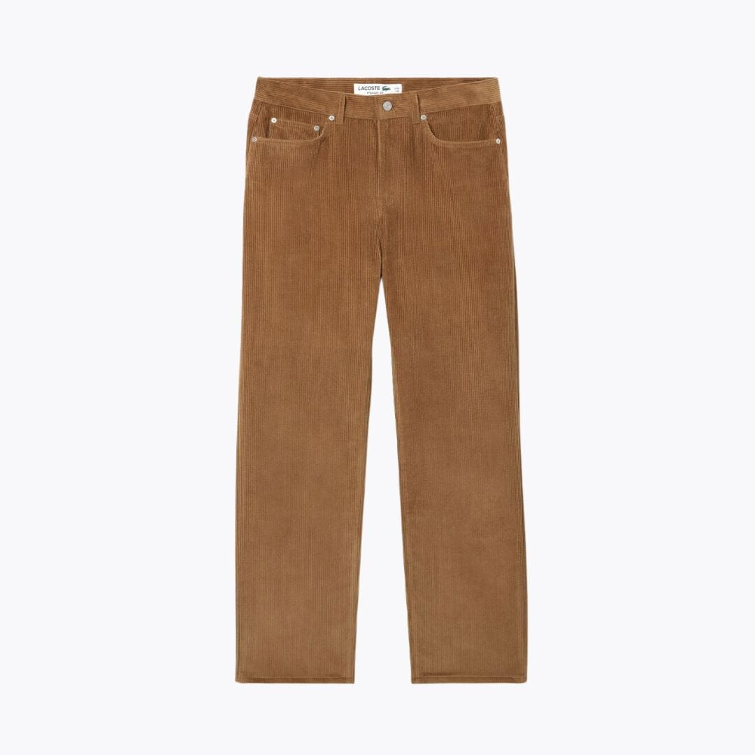 LC 5 Pocket Straight Fit Velour Pants Lacoste Vermond Brown S