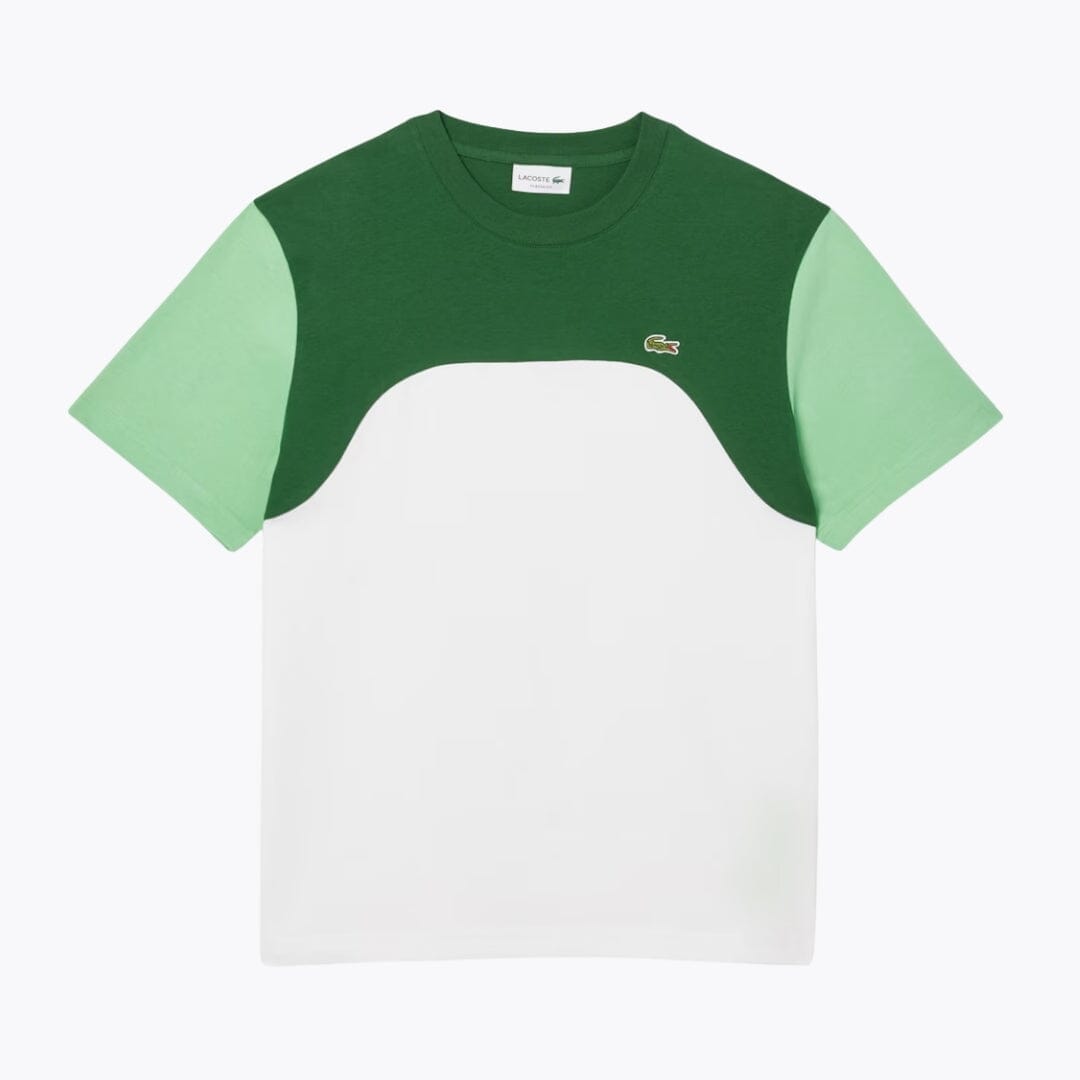 LC Cotton Jersey Colour-Block T-shirt Lacoste Vermond White / green S