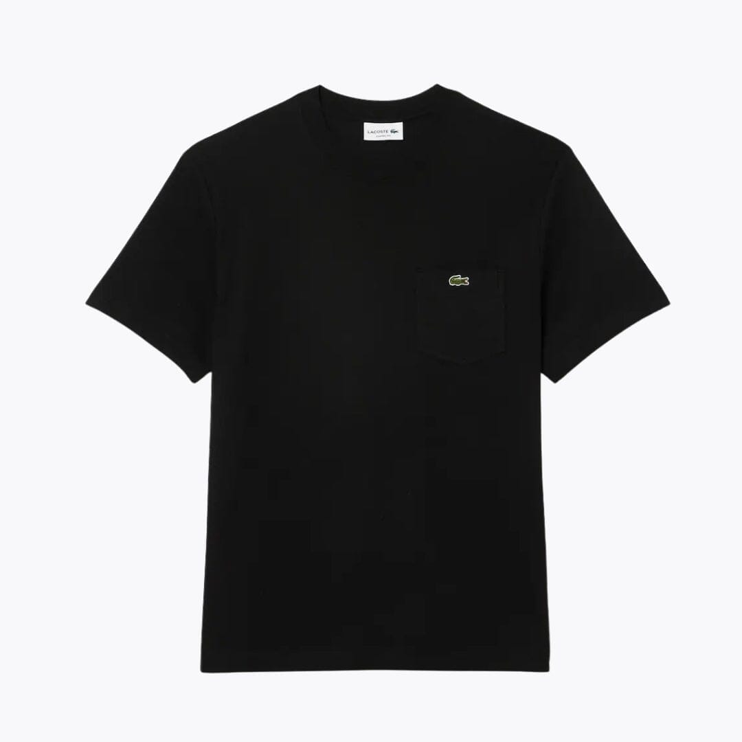 LC Cotton T-shirt with Breast Pocket Lacoste Vermond Black S