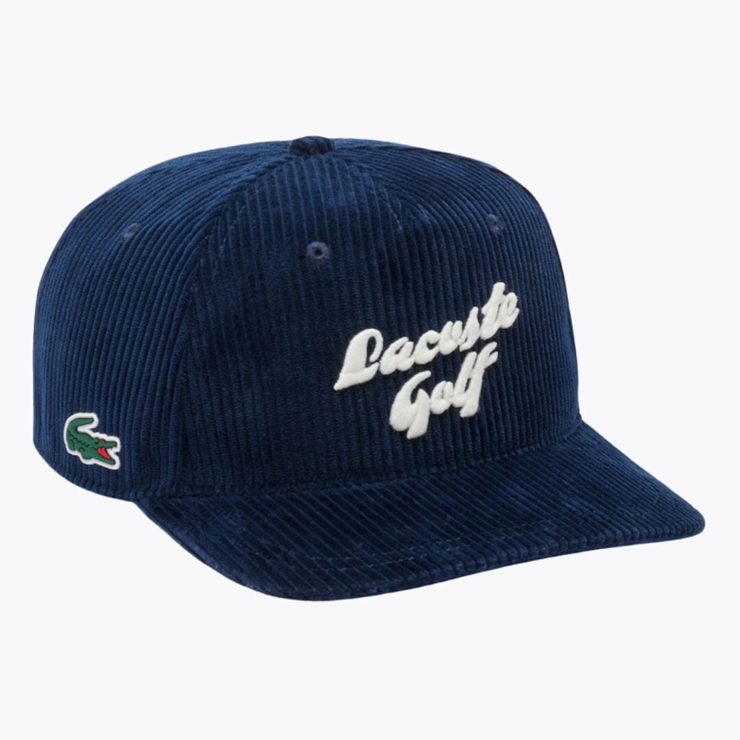 LC Embroidered Corduroy Golf Cap Lacoste Vermond Midnight blue