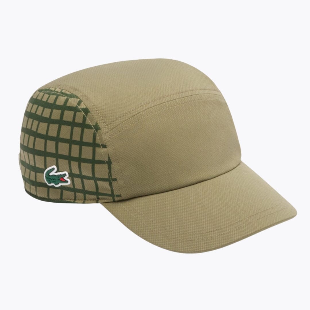 LC Graphic Print Tennis Cap Lacoste Vermond Khaki green