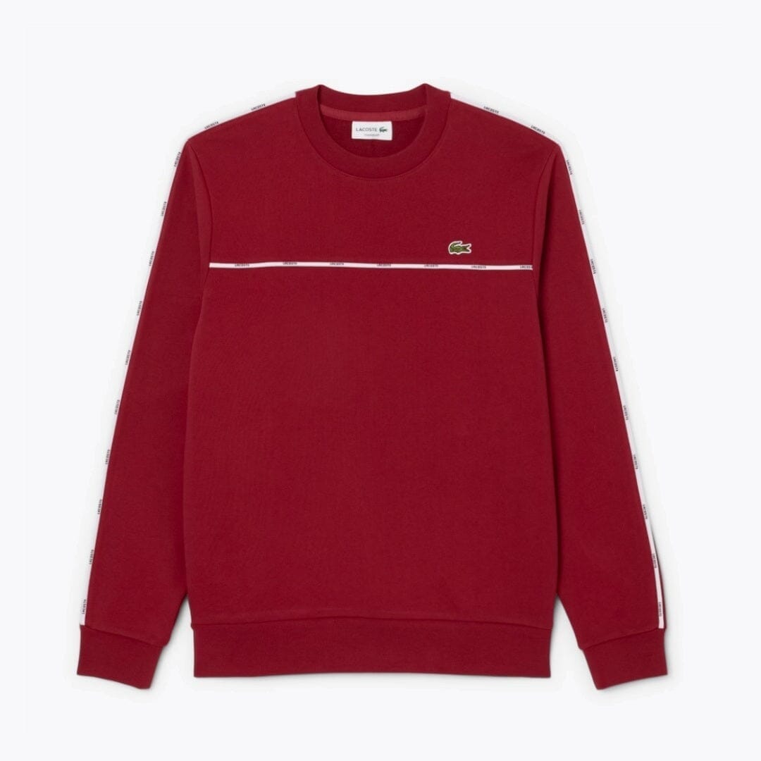 LC Logo Trim Fleece Sweatshirt Lacoste Vermond Red S