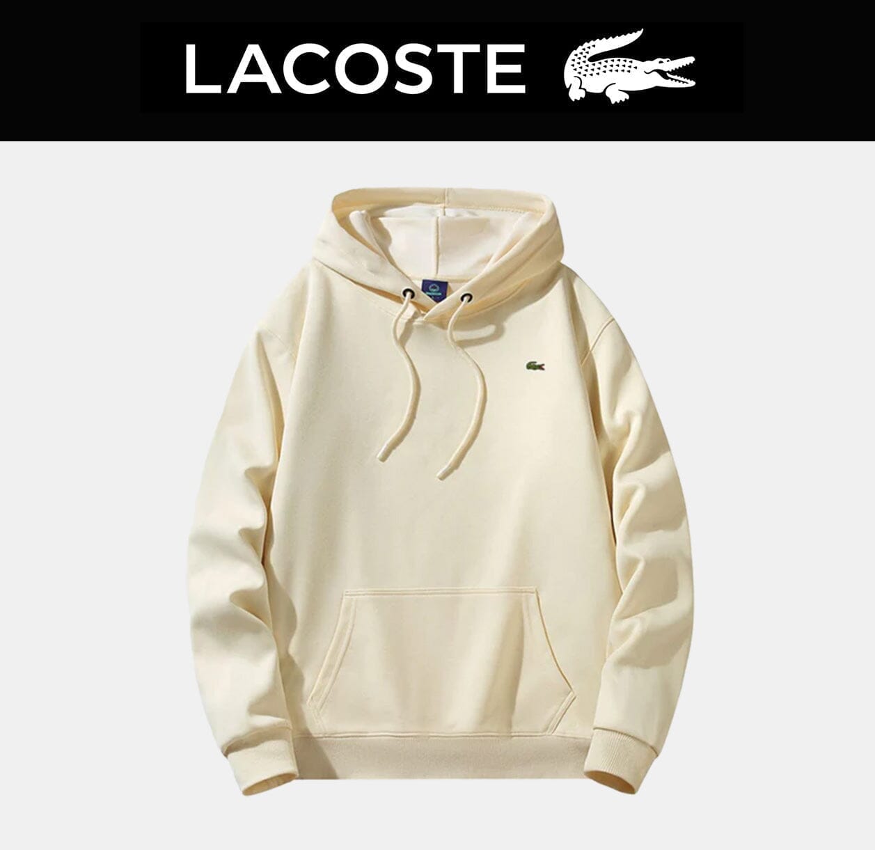 LC Men's Hoodie (Clearance) Lacoste Vermond Beige S