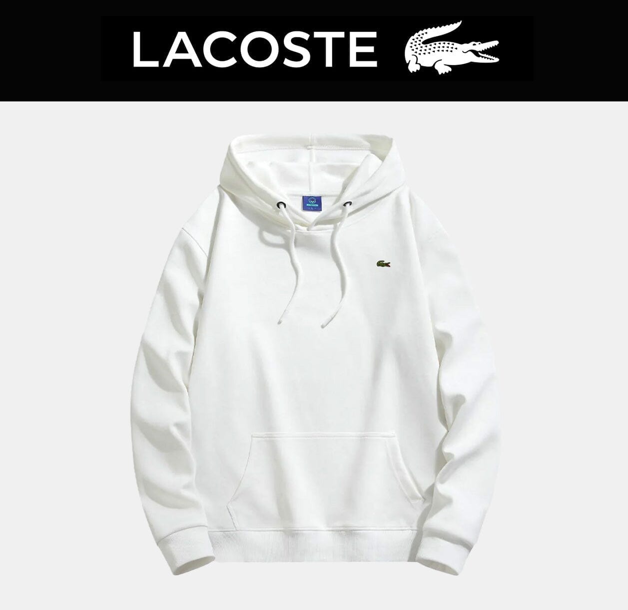 LC Men's Hoodie (Clearance) Lacoste Vermond White S