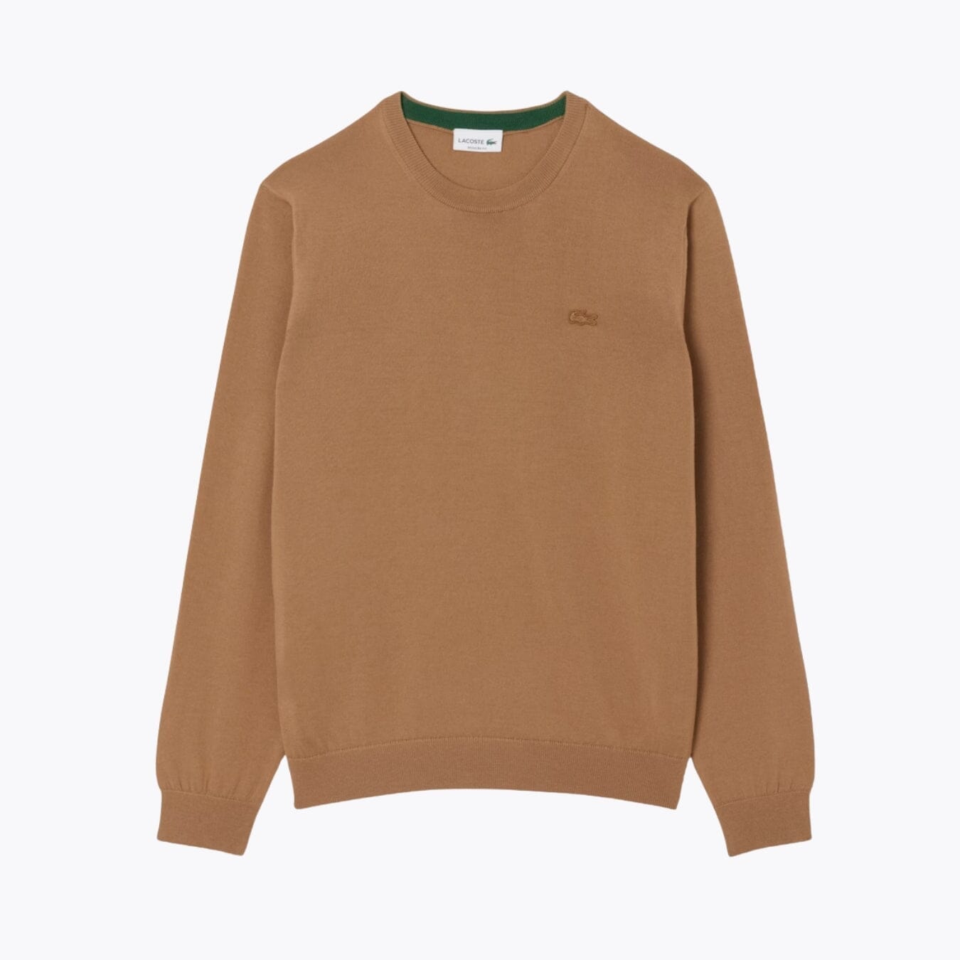 LC Merino Wool Crew Neck Sweater Lacoste Vermond Brown S