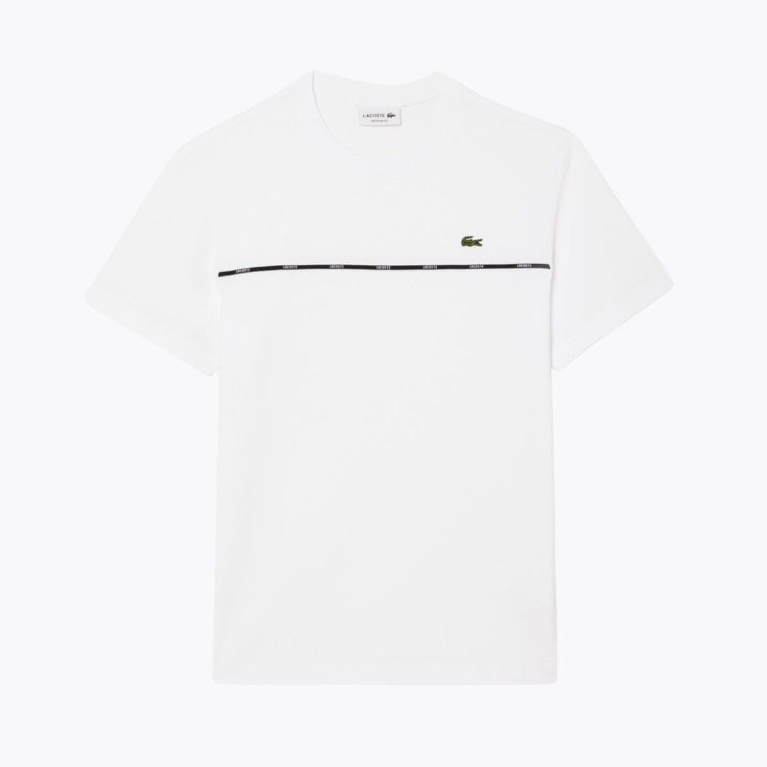 LC Trim Cotton Jersey T-shirt Lacoste Vermond White S