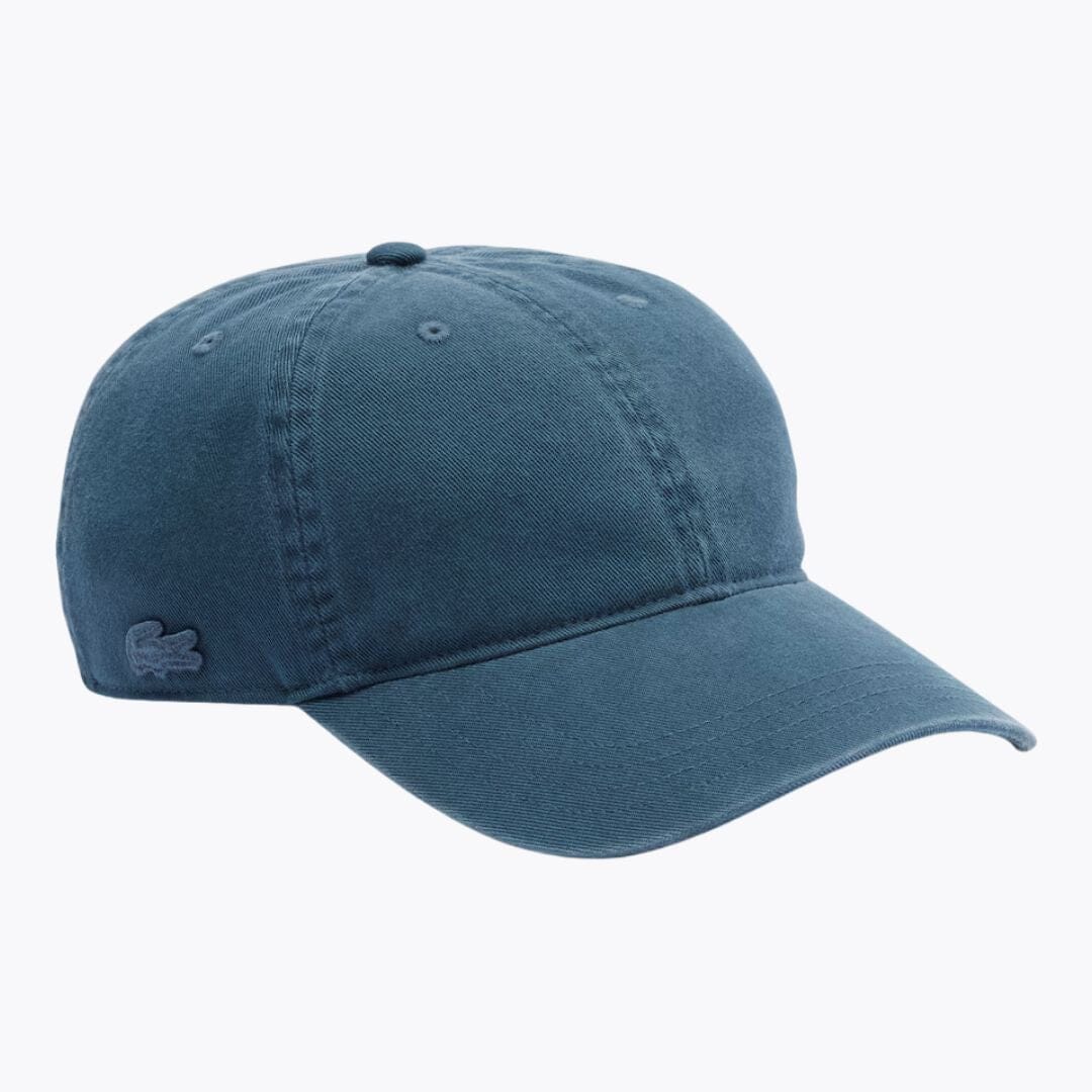 LC Washed Cotton Twill Cap Lacoste Vermond Mineral blue