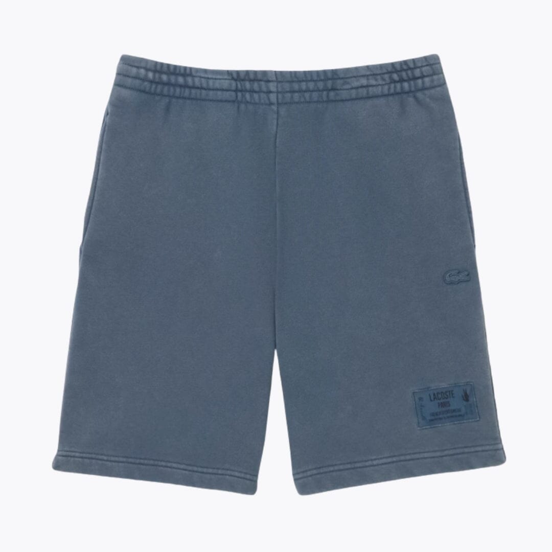 LC Washed Effect Cotton Fleece Shorts Lacoste Vermond Mineral blue S