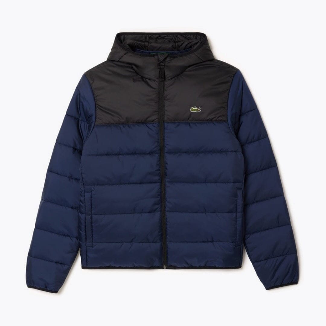 LC Water-Repellent Quilted Puffed Jacket Lacoste Vermond Navy Blue S