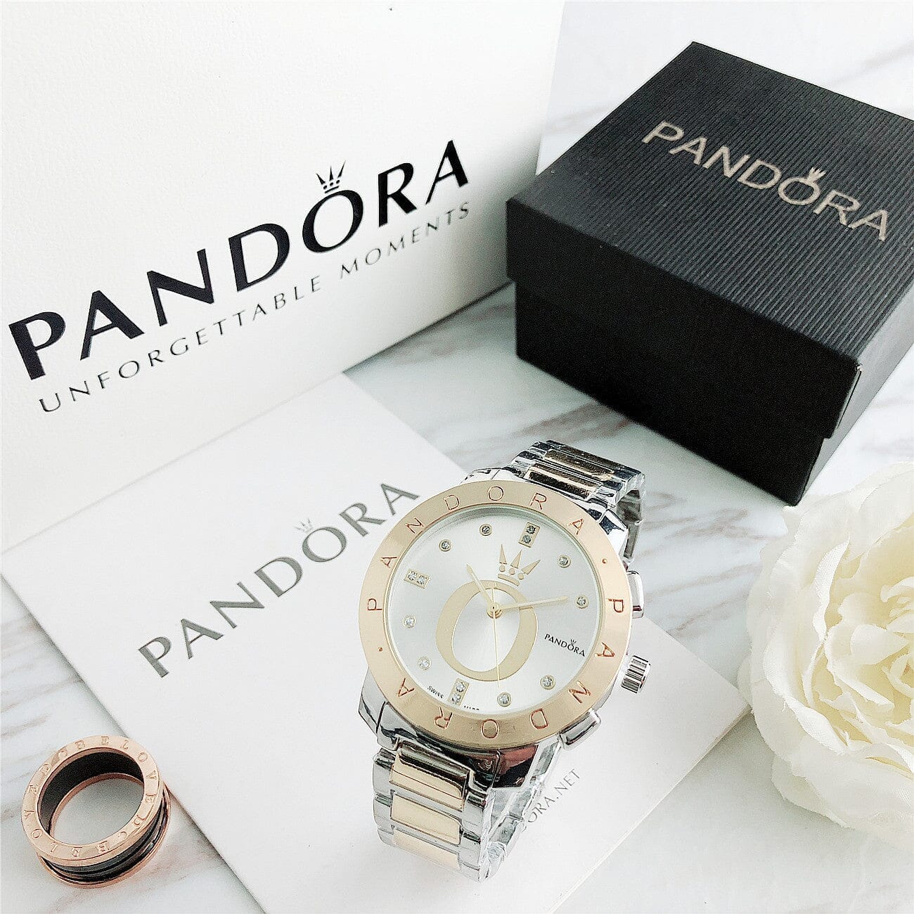 P A N D O R A Flyt Glamour Pandora Vermond Gold White