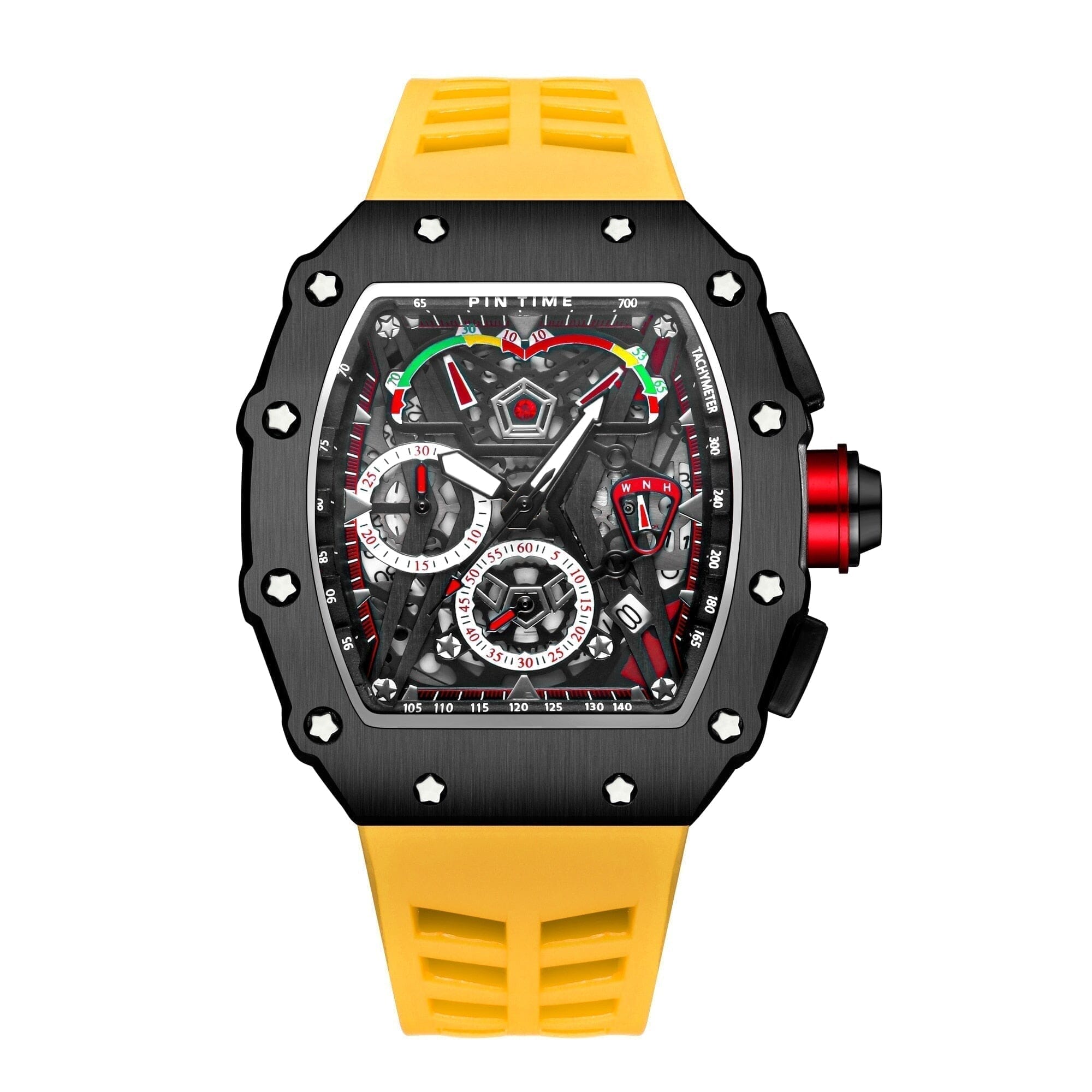 POEDAGAR Watch Pintime 42mm Poedagar Vermond Yellow