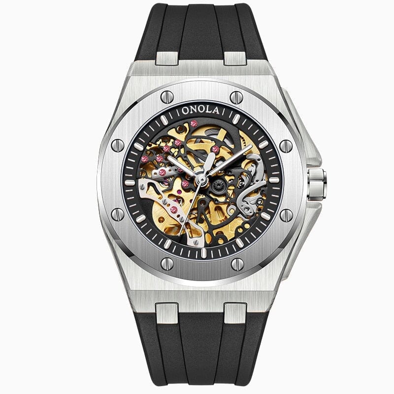 POEDAGAR Watch Skeleton Oak Poedagar Vermond Prata
