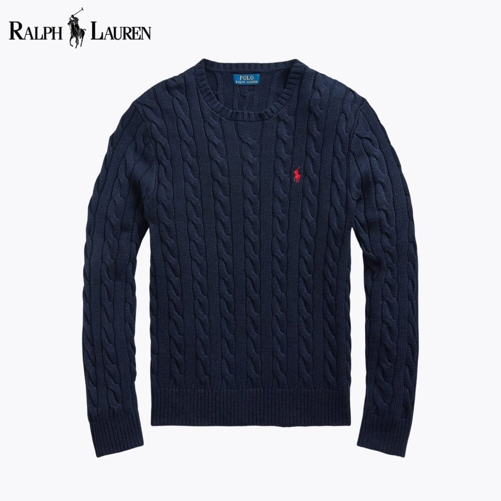 RL Cable-Knit Cotton Jumper Ralph Lauren Vermond Navy Blue S