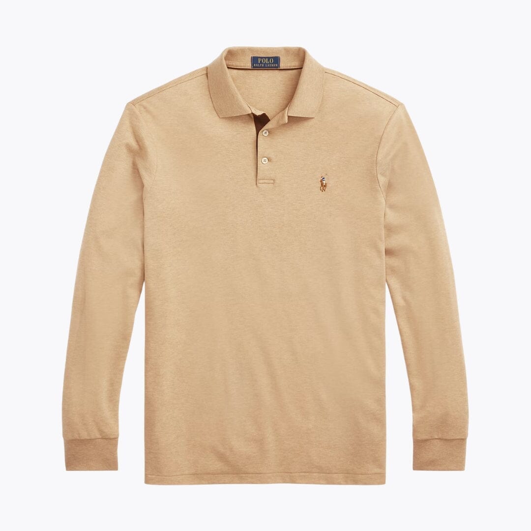 RL Classic Fit Soft Cotton Polo Shirt Ralph Lauren Vermond Classic Camel Heather S
