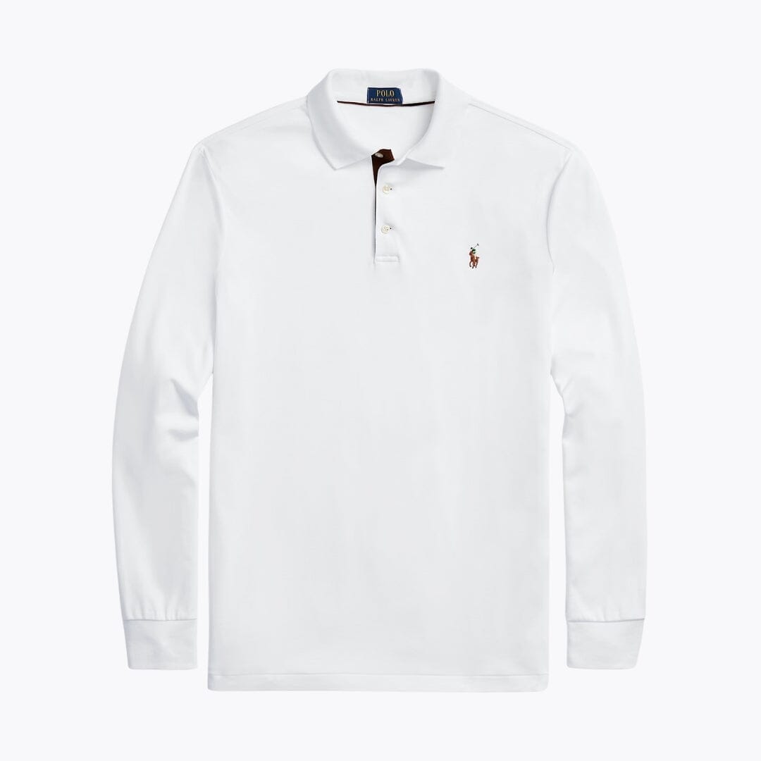 RL Classic Fit Soft Cotton Polo Shirt Ralph Lauren Vermond White S