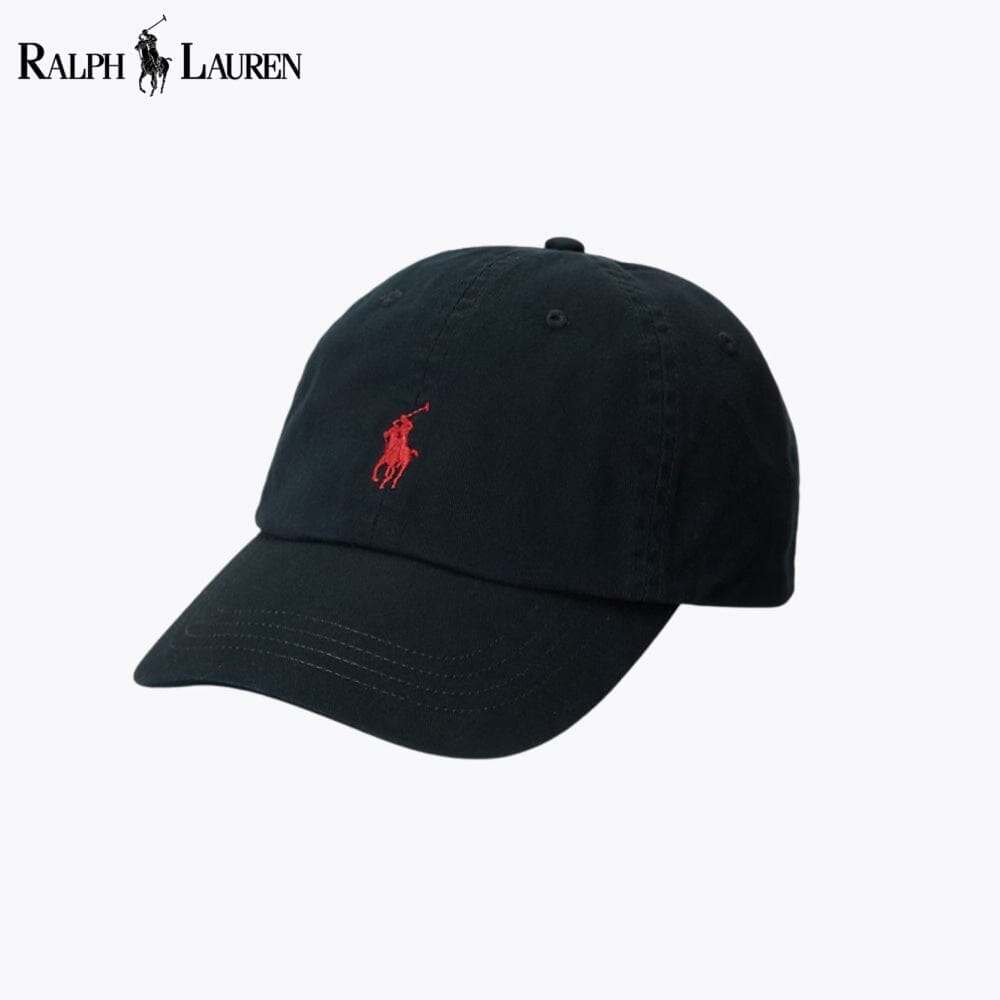 RL Cotton Chino Baseball Cap Ralph Lauren Vermond Black