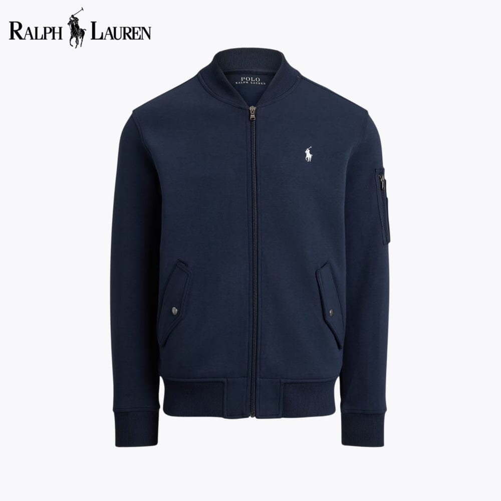 RL Double-Knit Bomber Jacket Ralph Lauren Vermond College Navy S