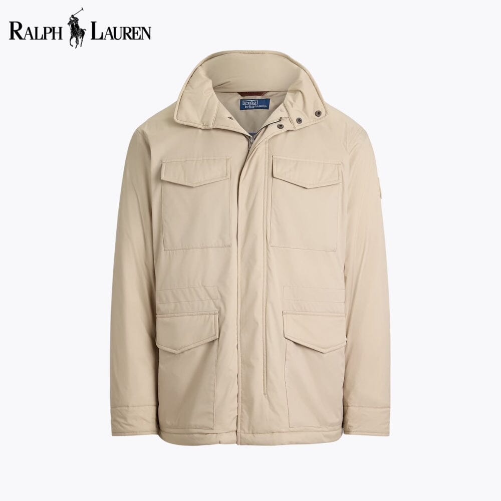 RL Gabardine Hooded Field Jacket Ralph Lauren Vermond Classic Stone S