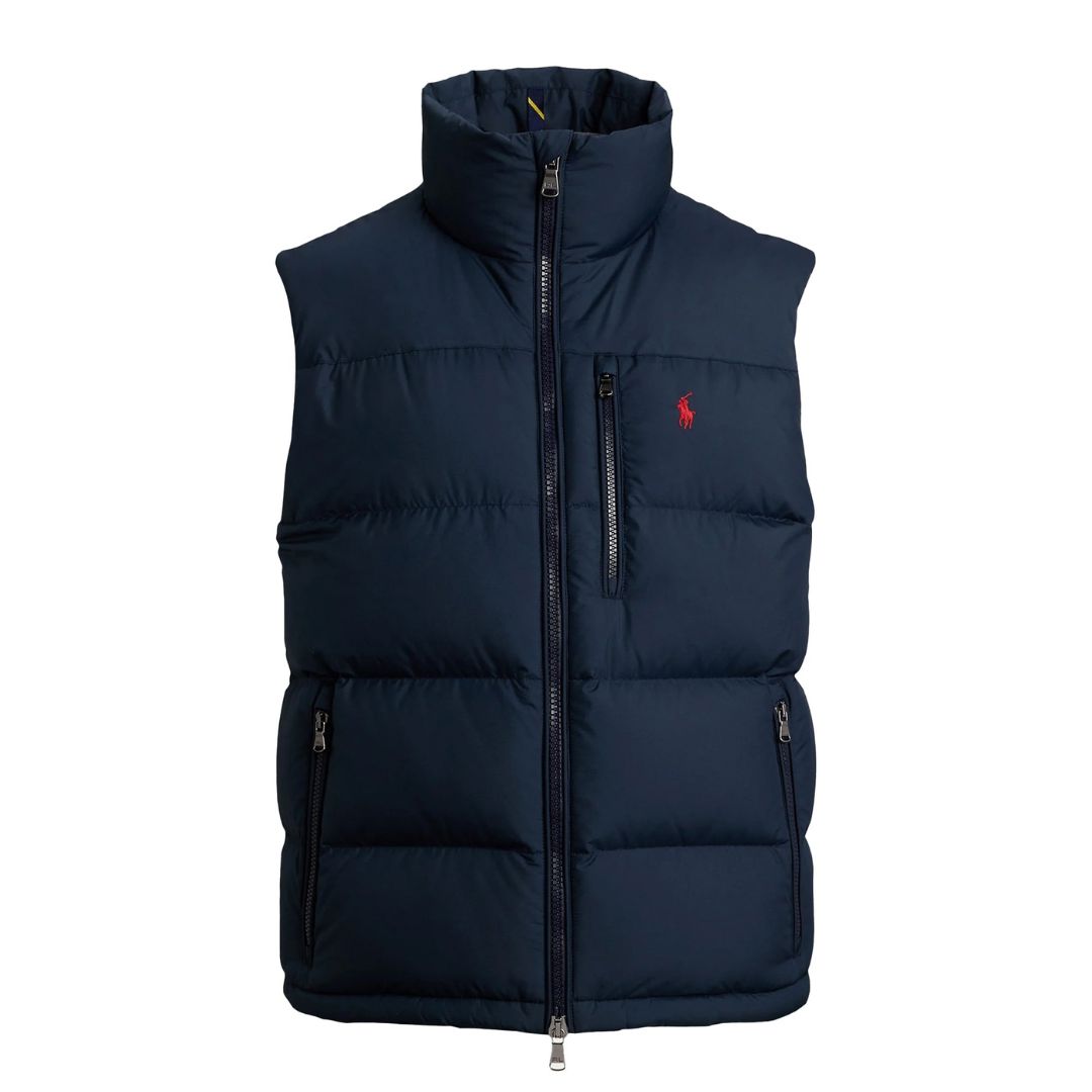 RL | Gilet Signature Homme – Déstockage Ralph Lauren Vermond Bleu Profond XS