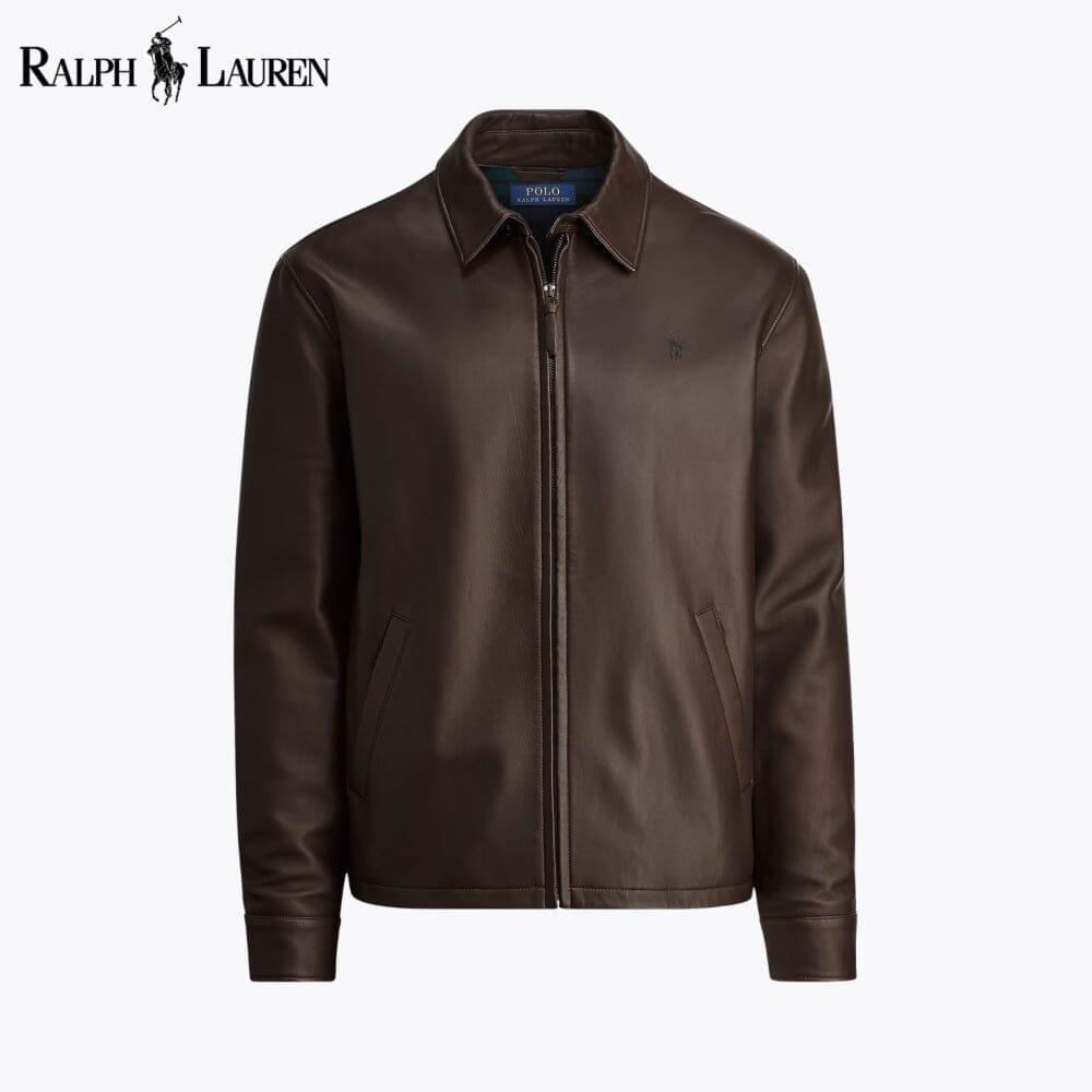 RL Leather Jacket Ralph Lauren Vermond Bison Brown S
