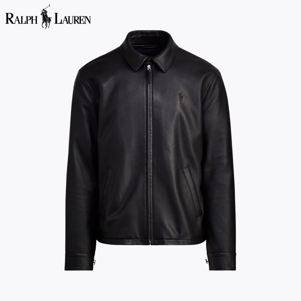RL Leather Jacket Ralph Lauren Vermond Black S