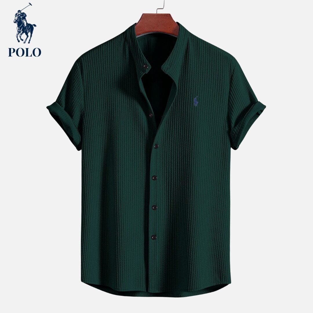 RL Polo Hampton Collar Shirt Ralph Lauren Vermond Dark Green S