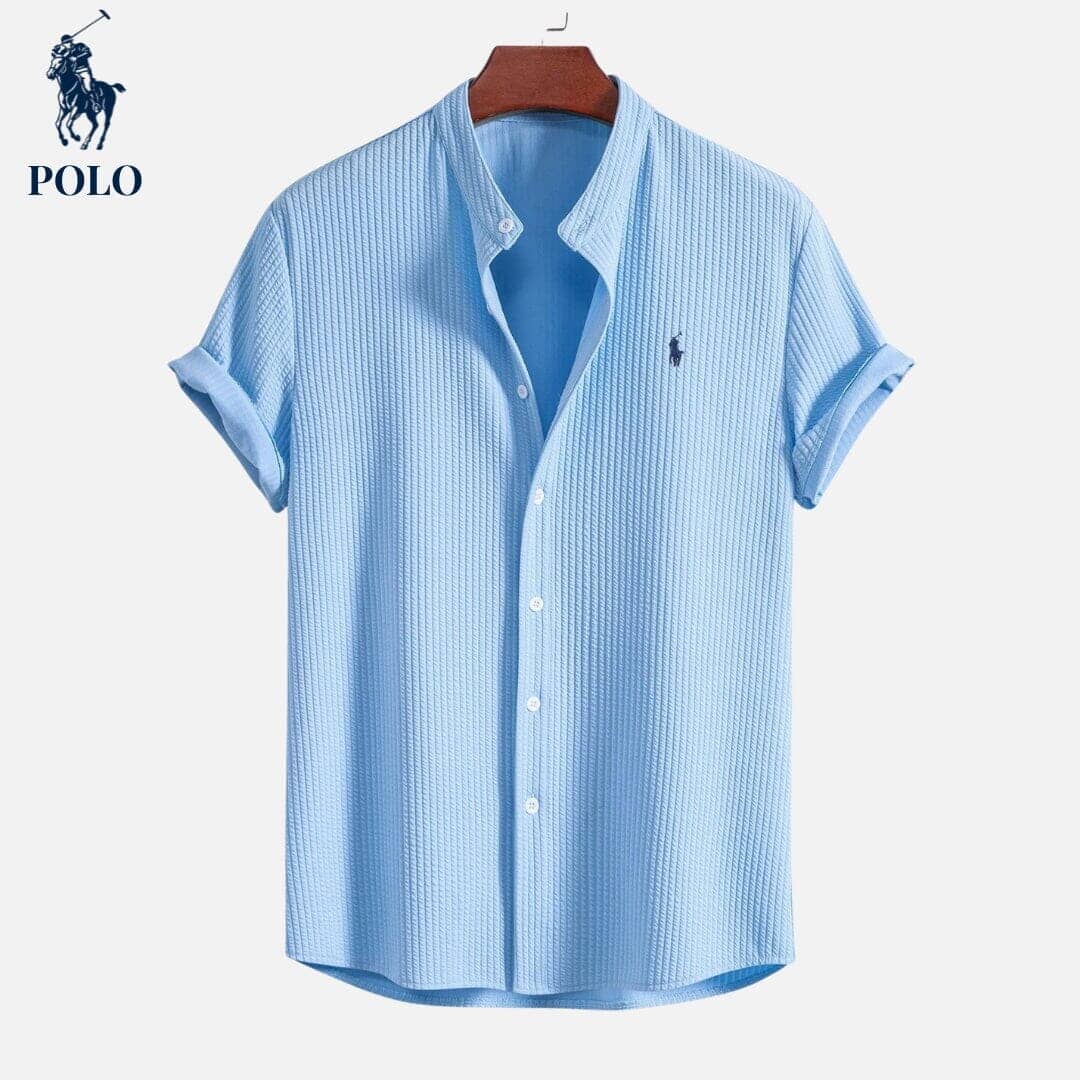 RL Polo Hampton Collar Shirt Ralph Lauren Vermond Light Blue S