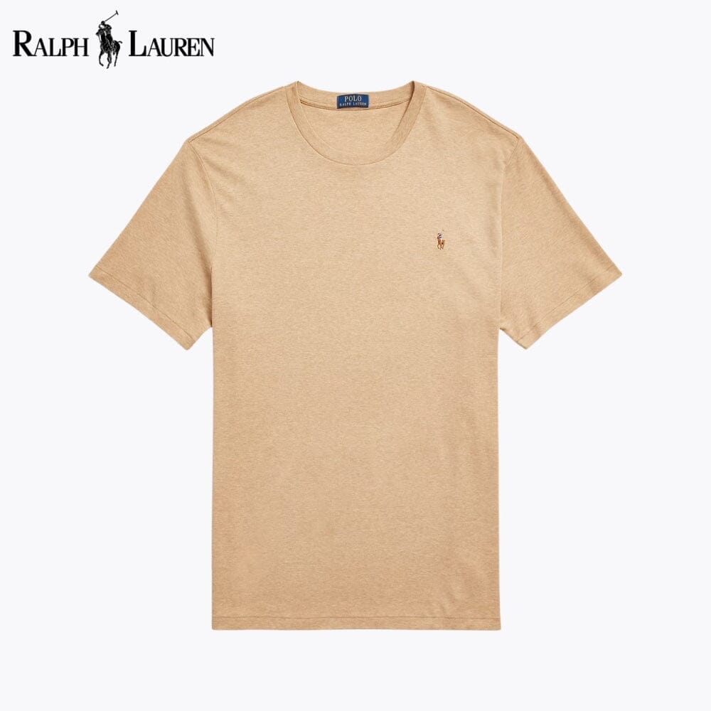 RL Soft Cotton Crewneck T-Shirt Ralph Lauren Vermond Camel S