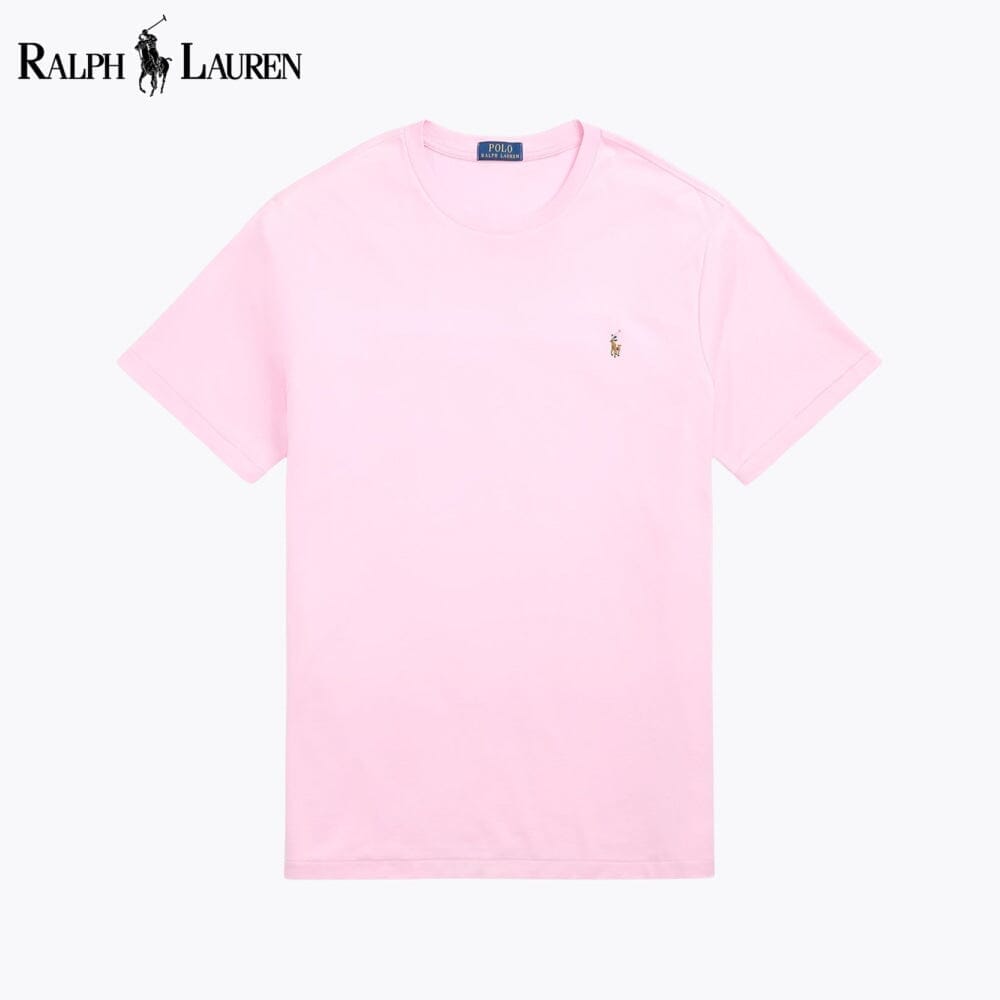RL Soft Cotton Crewneck T-Shirt Ralph Lauren Vermond Pink S
