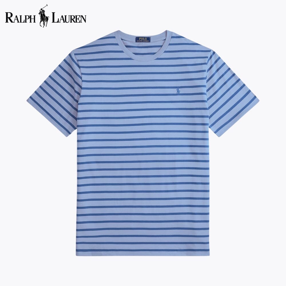 RL Striped Jersey Crewneck T-Shirt Ralph Lauren Vermond Blue/Old Royal S