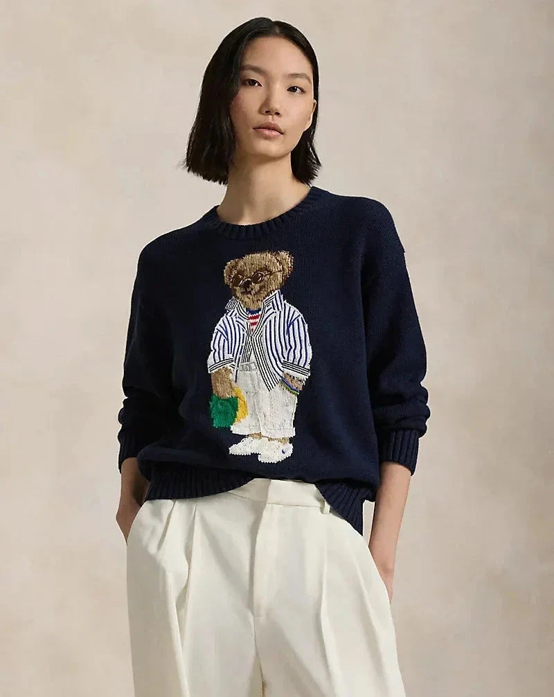 RL Sweater | Navy Blue Polo Bear Ralph Lauren Luxvian