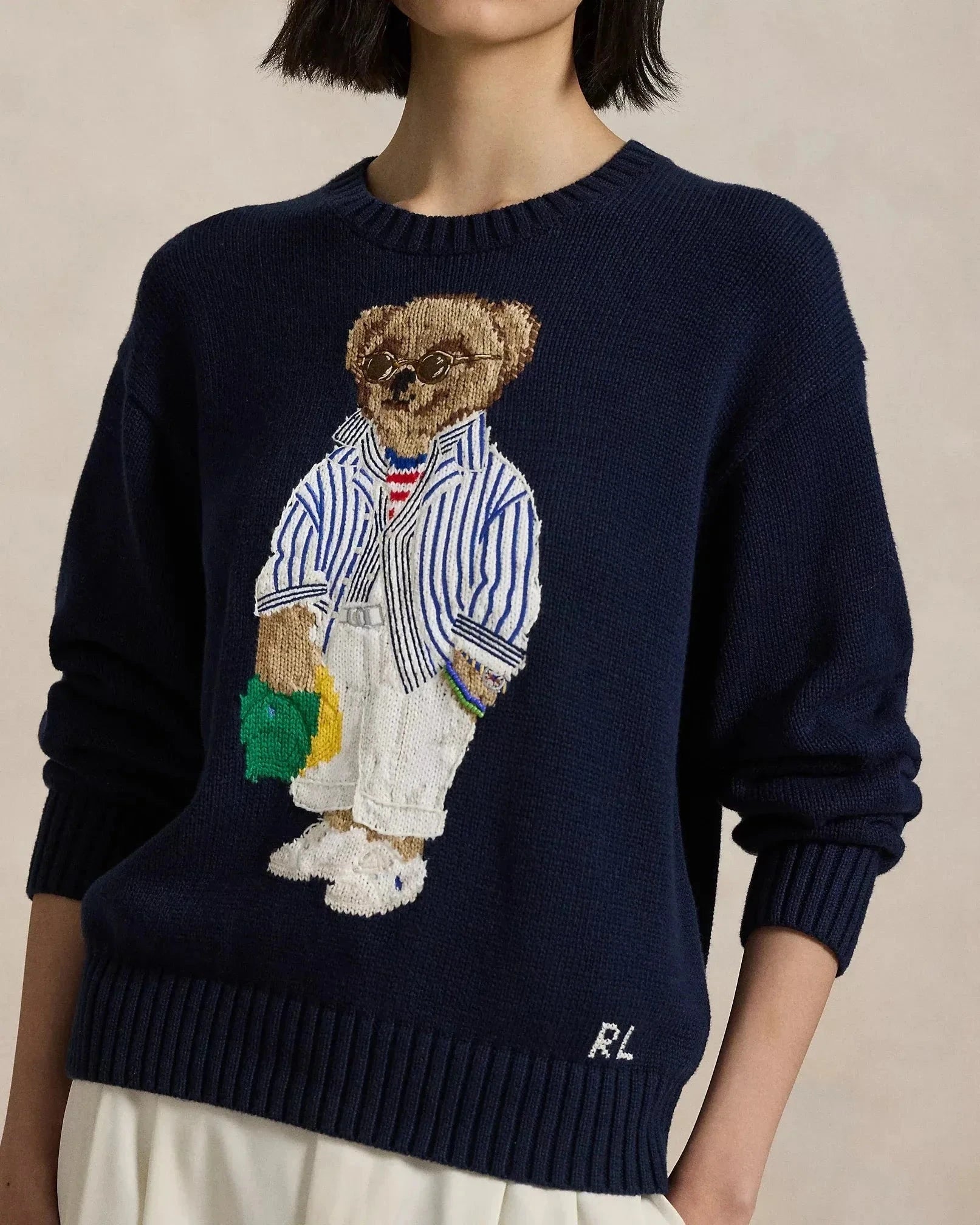 RL Sweater | Navy Blue Polo Bear Ralph Lauren Luxvian