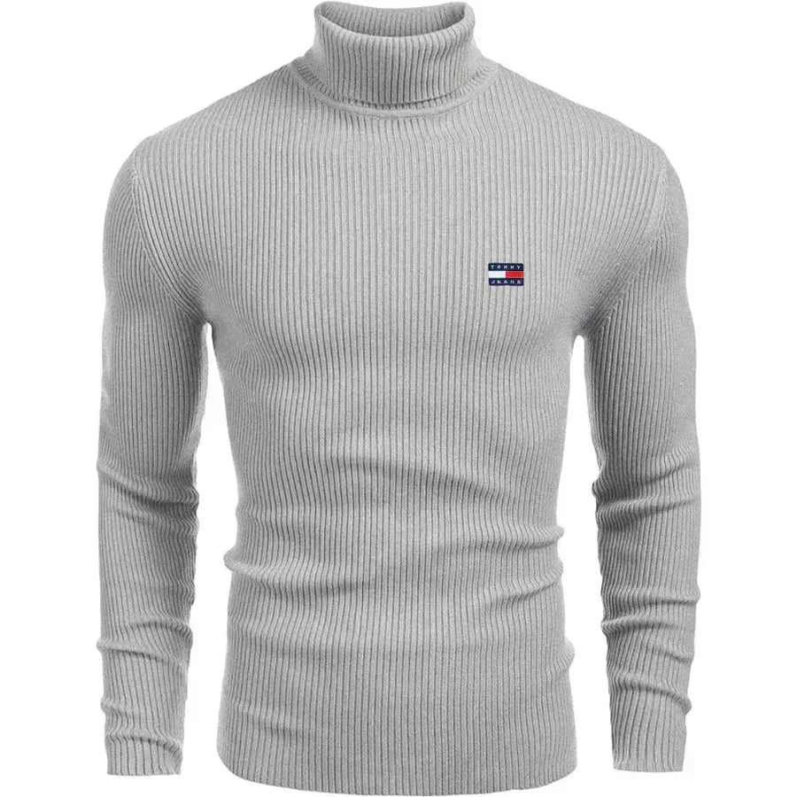 TH Turtleneck Classic Knit Sweater Tommy Hilfiger Vermond Grey S