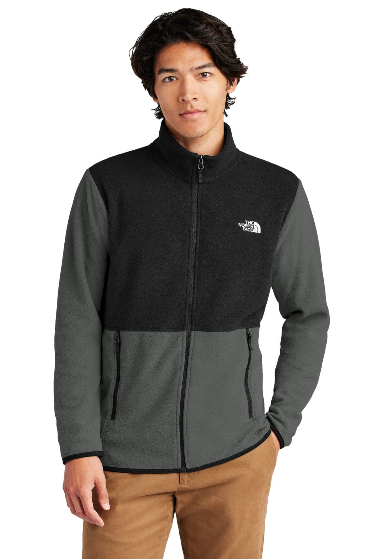 TNF Glacier Full-Zip Fleece Jacket The North Face Vermond Asphalt Grey/ TNF Black S
