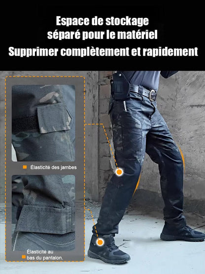 Pantalon tactique imperméable et extensible pour homme