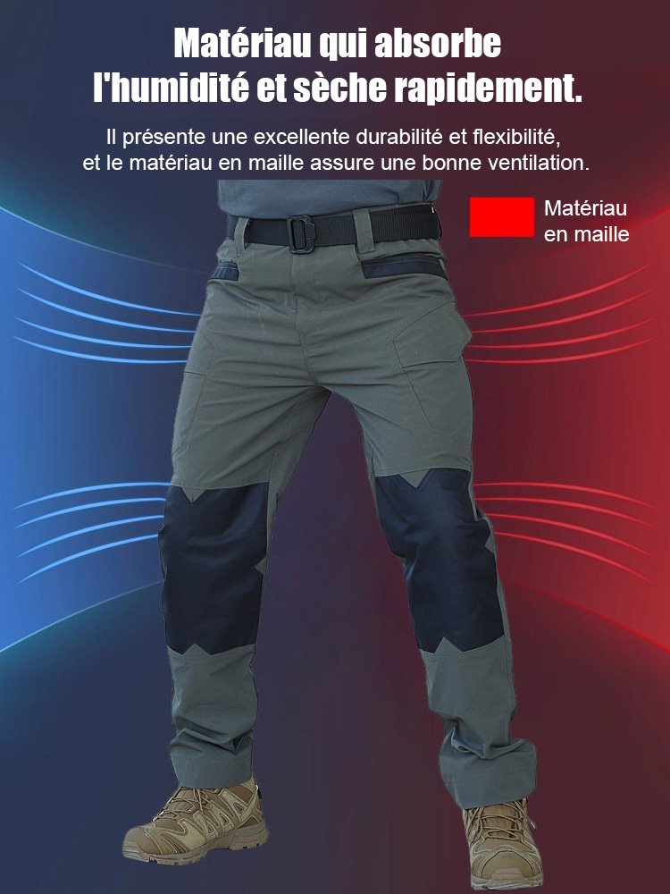 Pantalon tactique imperméable et extensible pour homme