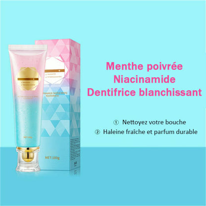 🏆Dernier jour 49% de réduction🦷 Dentifrice blanchissant à la niacinamide – Pour des dents plus saines et plus blanches !