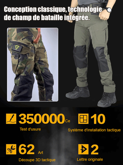 Pantalon tactique imperméable et extensible pour homme