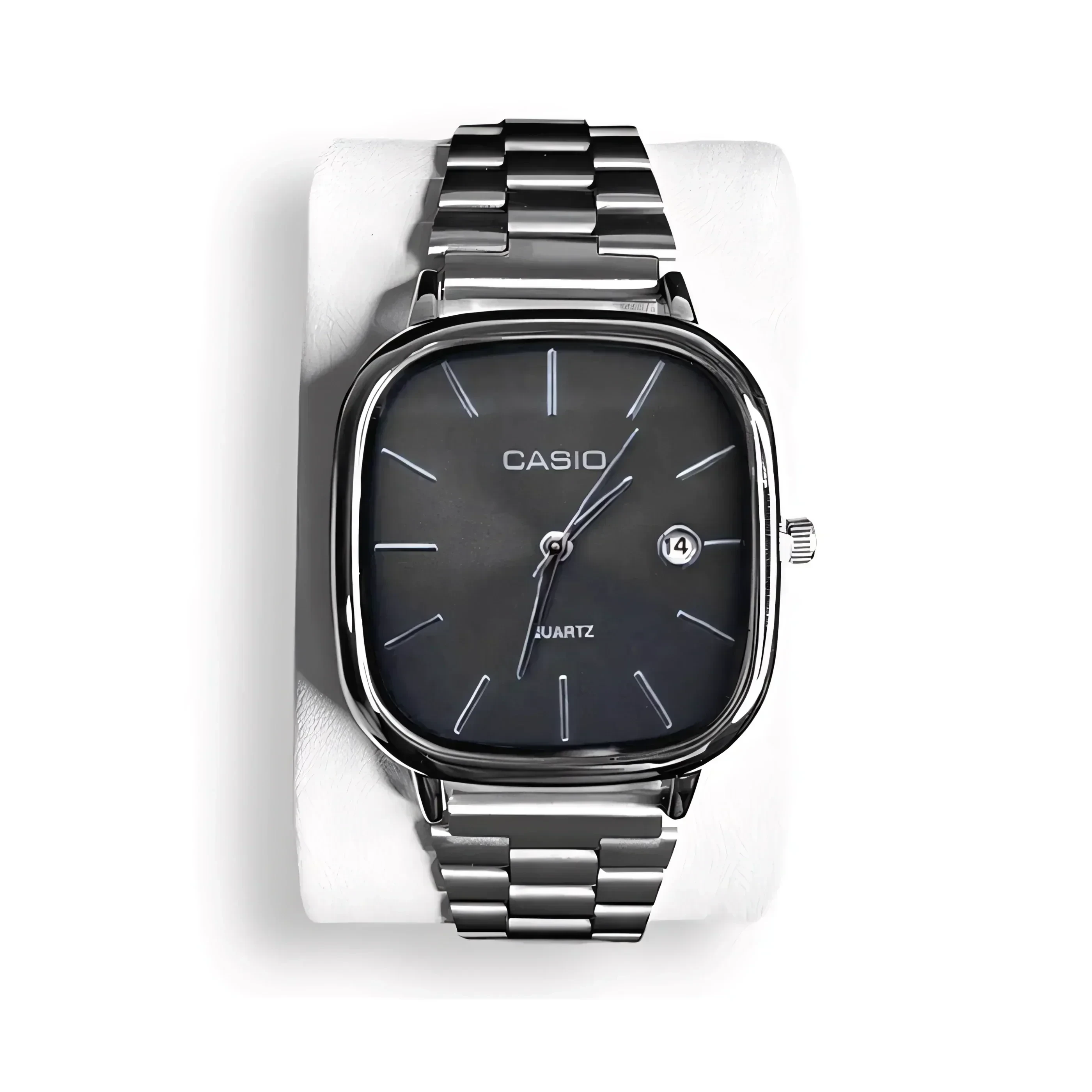 C A S I O Luxurious 36mm Watch - Water Resistant | Transferred steel Relógio CASIO Luxurious 36mm - Unissex Resistente à água | Aço Inoxidável Vermond Black & Silver 