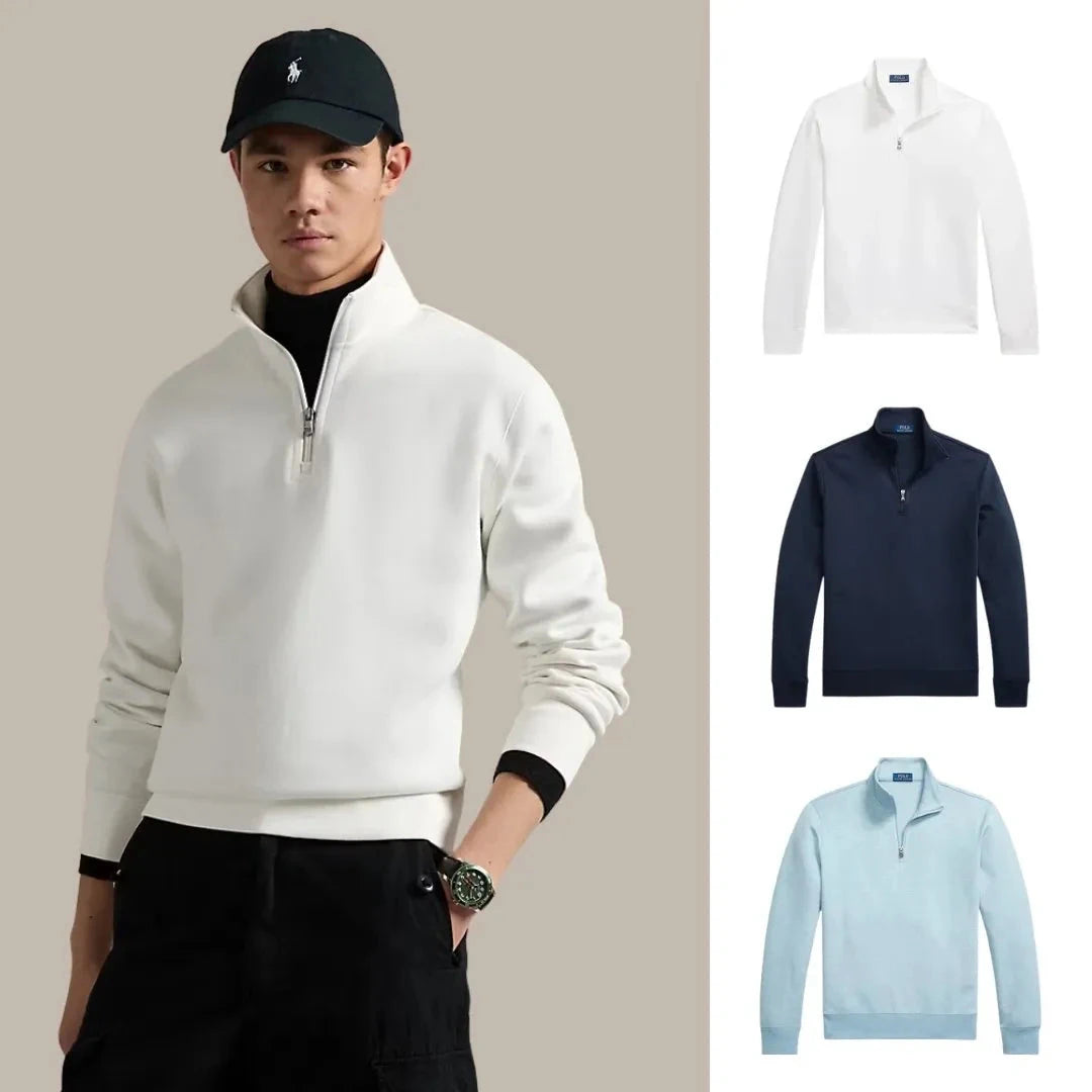 Kaufen Sie 1, erhalten Sie 3 – Bluse mit Verschluss Vermond Weiß • Aviatorblau • Heideblau S 