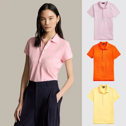 Kaufen Sie 1, erhalten Sie 3! Polo-Shirt-Set aus Piqué-Baumwolle Vermond Rosa - Orange - Gelb S 