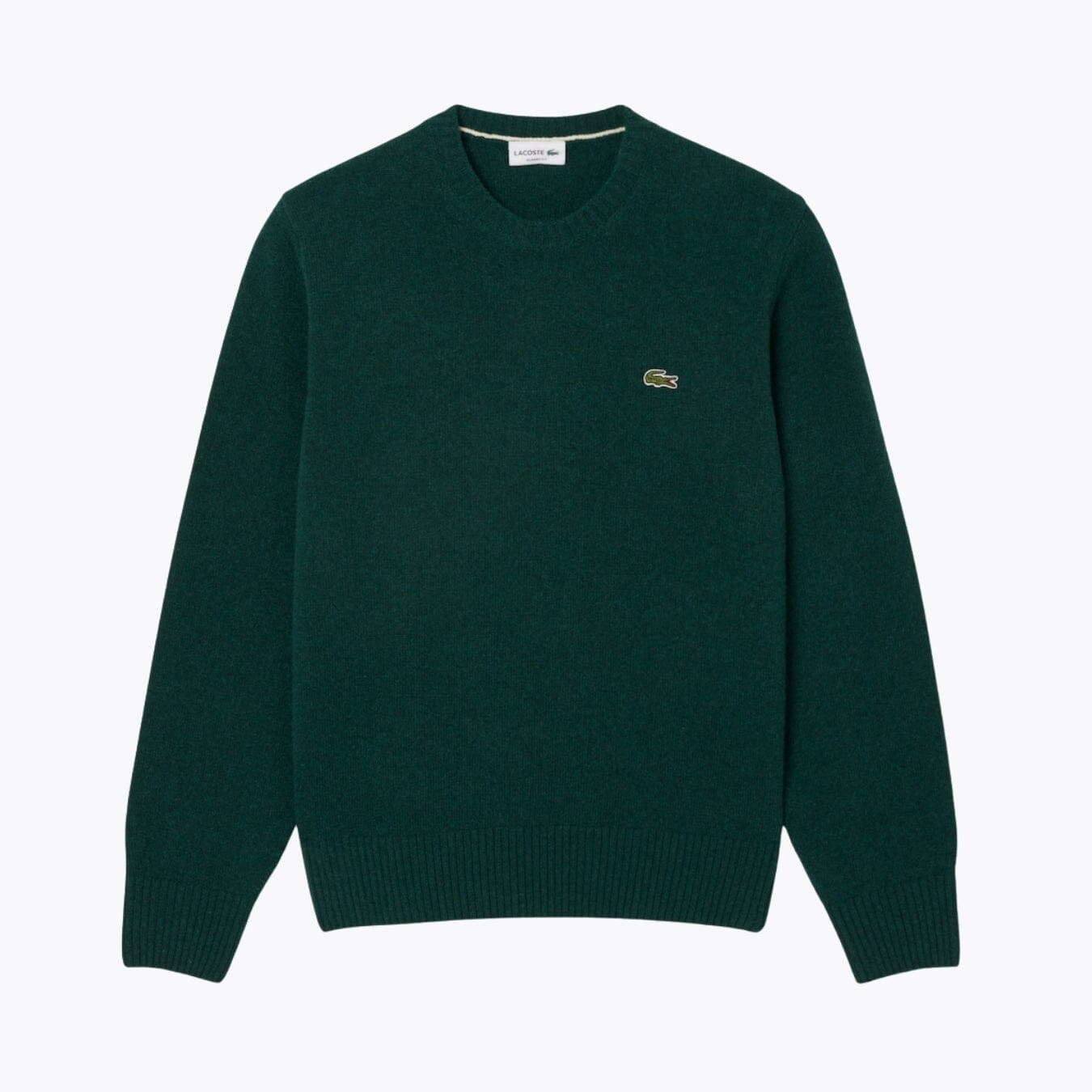 LC Carded Wool Crew Neck Sweater Lacoste Vermond Sinople green S 