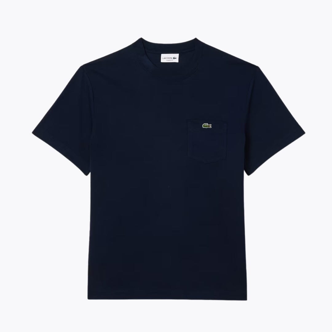 LC Cotton T-shirt with Breast Pocket Lacoste Vermond Midnight blue S 