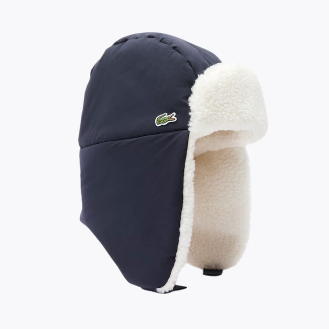 LC Fleece Lined Water-Repellent Chapka Lacoste Vermond Navy blue / white 