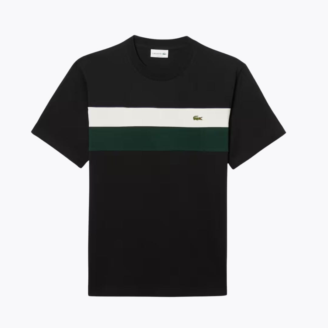 LC Jersey Colour-Block T-shirt Lacoste Vermond Black / white / green S 