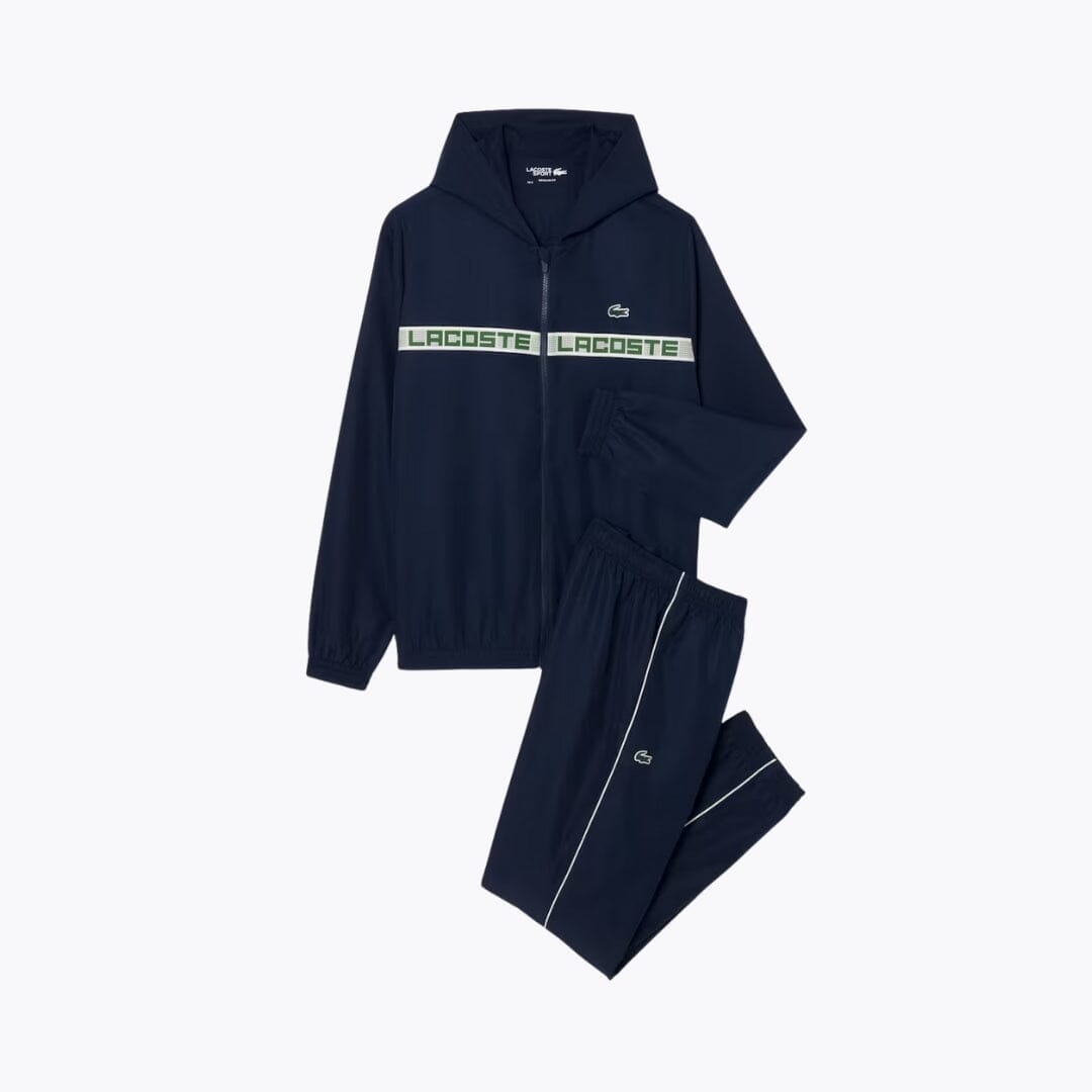 LC Logo Stripe Tennis Tracksuit Lacoste Vermond Blue S 