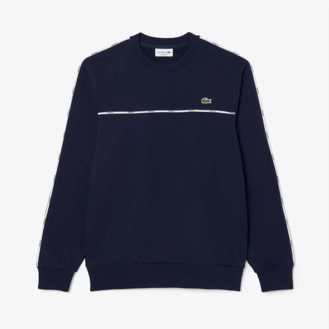 LC Logo Trim Fleece Sweatshirt Lacoste Vermond Blue S 