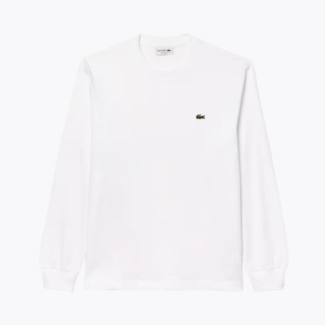 LC Long Sleeved Cotton T-shirt Lacoste Vermond White S 