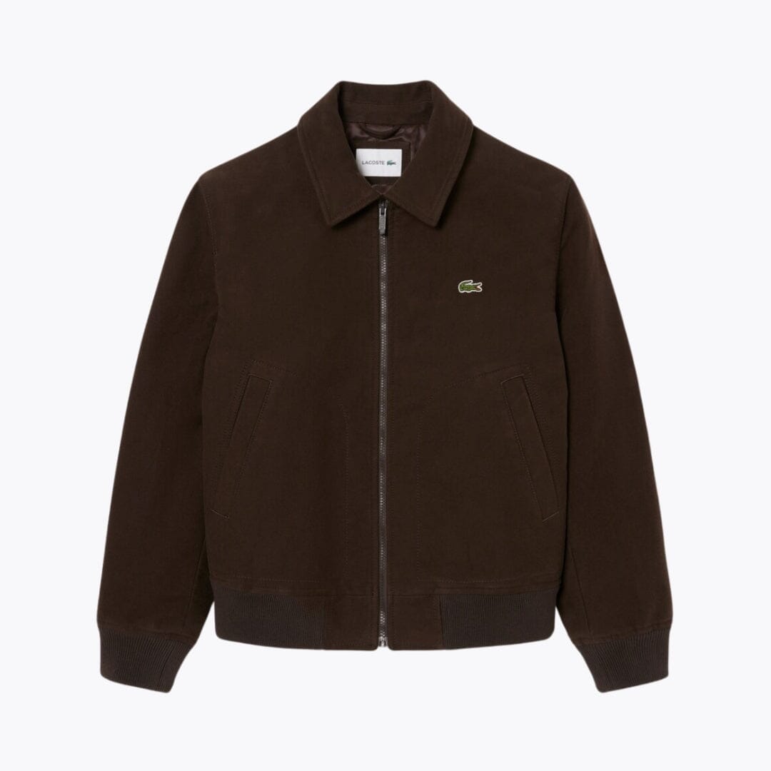 LC Padded Moleskin Jacket Lacoste Vermond Brown S 