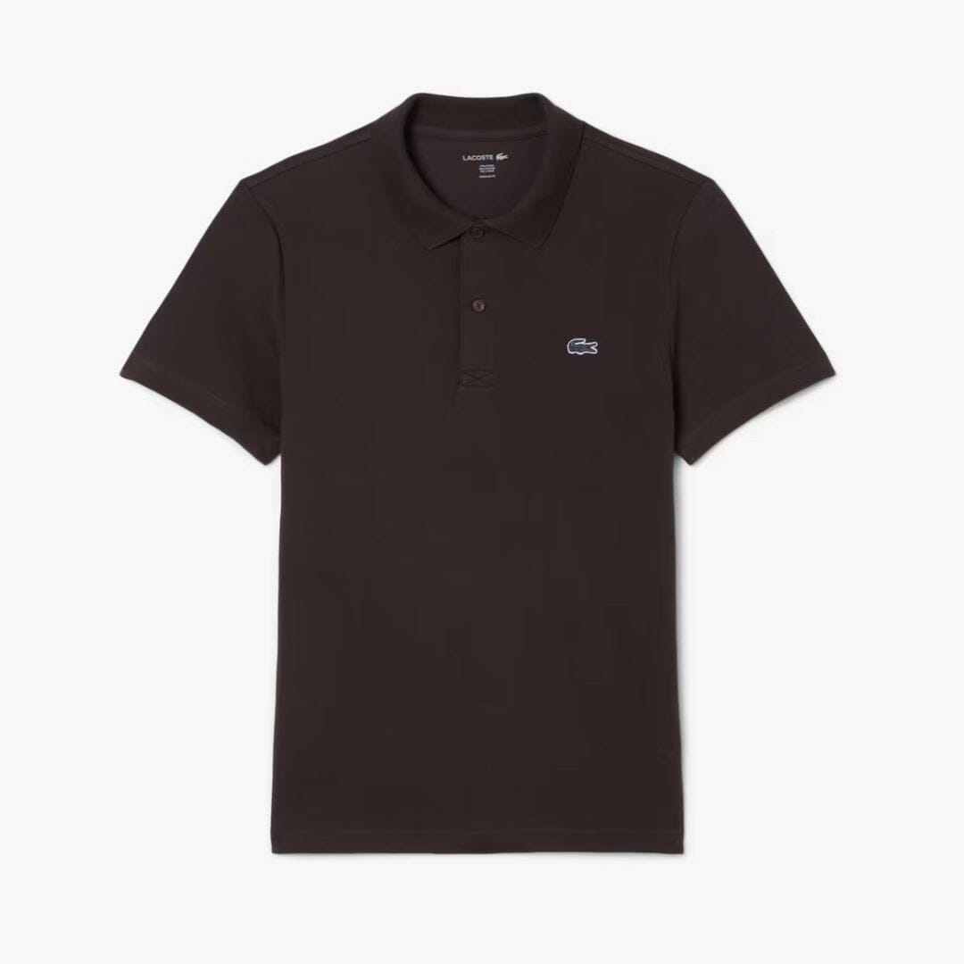 LC Regular Fit Cotton Blend Polo Shirt Lacoste Vermond Brown S 